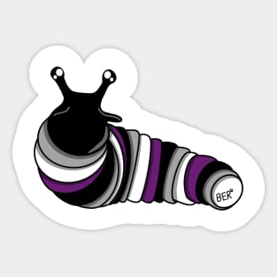 Asexual Pride Fidget Slug Sticker